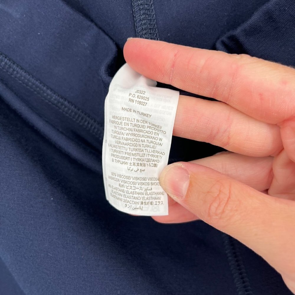 Boden Womens High Rise Crop Jersey Leggings Size 10 Navy Blue Casual Soft Knit - Picture 5 of 11